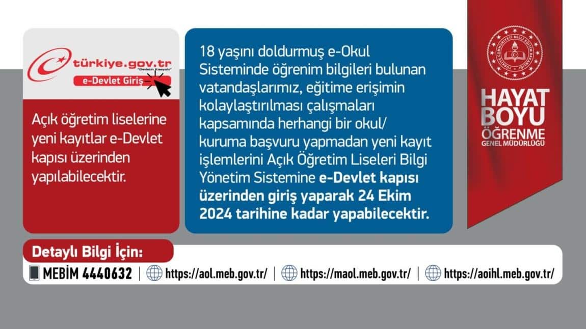 Açık Öğretim Lisesinde Yapılan Yeni Düzenlemeler